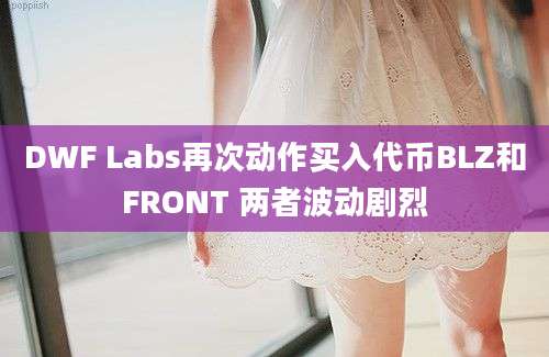 DWF Labs再次动作买入代币BLZ和FRONT 两者波动剧烈