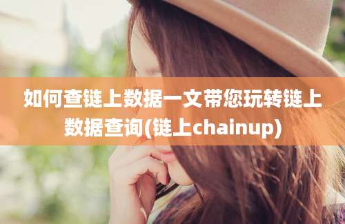 如何查链上数据一文带您玩转链上数据查询(链上chainup)