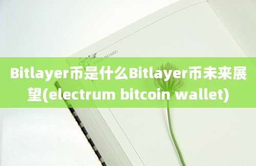 Bitlayer币是什么Bitlayer币未来展望(electrum bitcoin wallet)