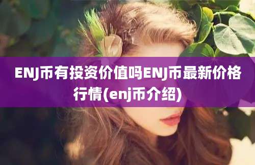 ENJ币有投资价值吗ENJ币最新价格行情(enj币介绍)