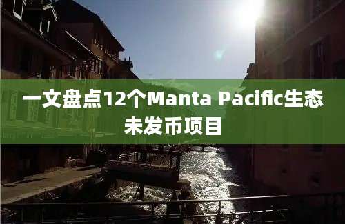 一文盘点12个Manta Pacific生态未发币项目