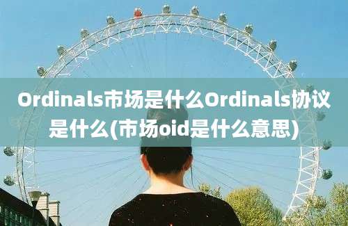 Ordinals市场是什么Ordinals协议是什么(市场oid是什么意思)