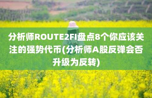 分析师ROUTE2FI盘点8个你应该关注的强势代币(分析师A股反弹会否升级为反转)