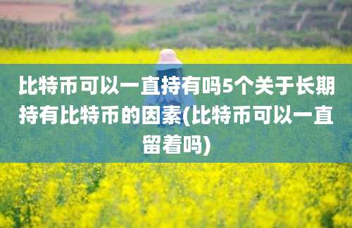 比特币可以一直持有吗5个关于长期持有比特币的因素(比特币可以一直留着吗)