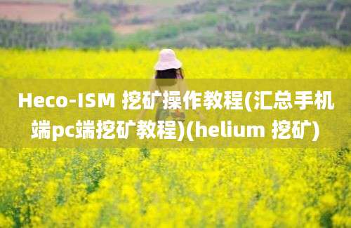 Heco-ISM 挖矿操作教程(汇总手机端pc端挖矿教程)(helium 挖矿)