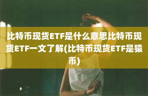 比特币现货ETF是什么意思比特币现货ETF一文了解(比特币现货ETF是猿币)