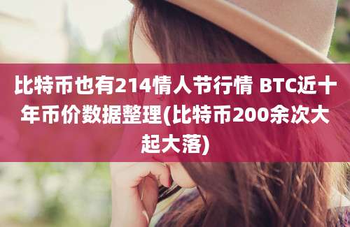 比特币也有214情人节行情 BTC近十年币价数据整理(比特币200余次大起大落)