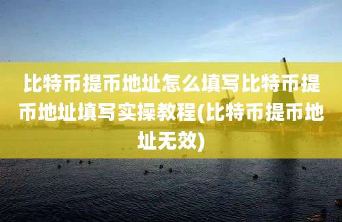 比特币提币地址怎么填写比特币提币地址填写实操教程(比特币提币地址无效)