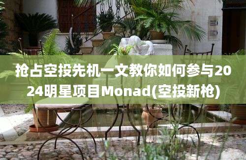 抢占空投先机一文教你如何参与2024明星项目Monad(空投新枪)