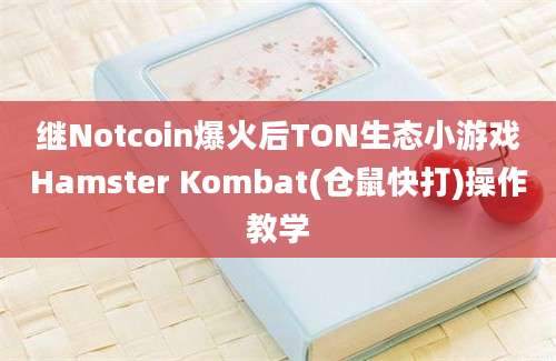 继Notcoin爆火后TON生态小游戏Hamster Kombat(仓鼠快打)操作教学