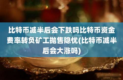 比特币减半后会下跌吗比特币资金费率转负矿工抛售隐忧(比特币减半后会大涨吗)