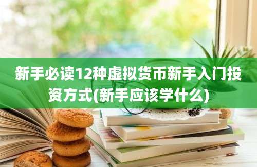 新手必读12种虚拟货币新手入门投资方式(新手应该学什么)