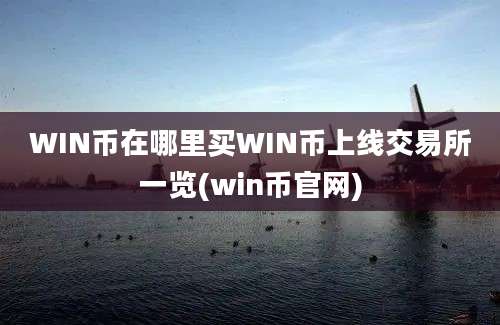 WIN币在哪里买WIN币上线交易所一览(win币官网)