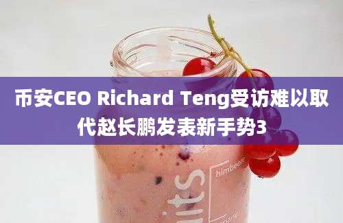 币安CEO Richard Teng受访难以取代赵长鹏发表新手势3