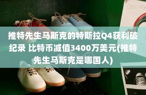 推特先生马斯克的特斯拉Q4获利破纪录 比特币减值3400万美元(推特先生马斯克是哪国人)