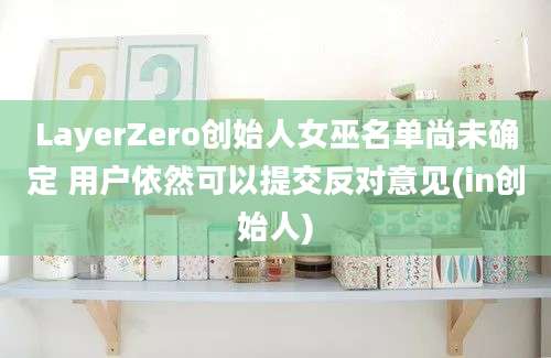 LayerZero创始人女巫名单尚未确定 用户依然可以提交反对意见(in创始人)