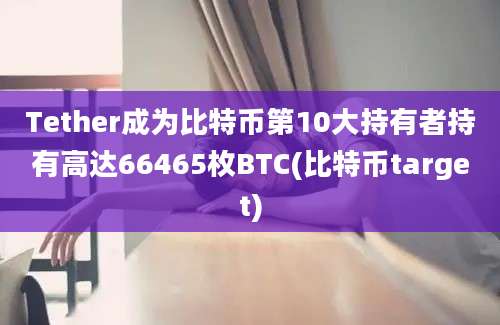 Tether成为比特币第10大持有者持有高达66465枚BTC(比特币target)