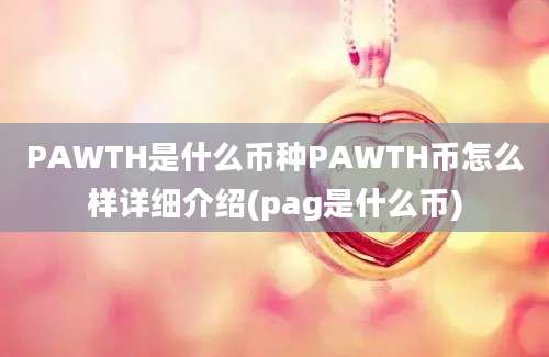 PAWTH是什么币种PAWTH币怎么样详细介绍(pag是什么币)