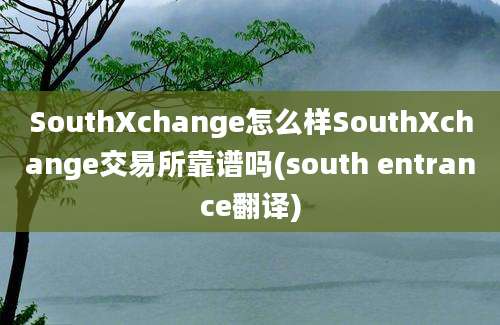 SouthXchange怎么样SouthXchange交易所靠谱吗(south entrance翻译)