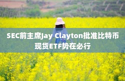 SEC前主席Jay Clayton批准比特币现货ETF势在必行