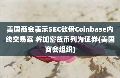 美国商会表示SEC欲借Coinbase内线交易案 将加密货币列为证券(美国商会组织)