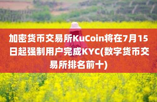 加密货币交易所KuCoin将在7月15日起强制用户完成KYC(数字货币交易所排名前十)