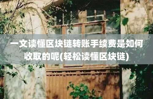 一文读懂区块链转账手续费是如何收取的呢(轻松读懂区块链)