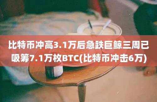 比特币冲高3.1万后急跌巨鲸三周已吸筹7.1万枚BTC(比特币冲击6万)