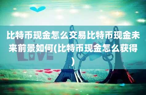 比特币现金怎么交易比特币现金未来前景如何(比特币现金怎么获得)