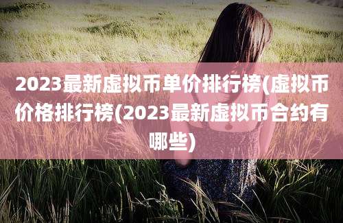 2023最新虚拟币单价排行榜(虚拟币价格排行榜(2023最新虚拟币合约有哪些)