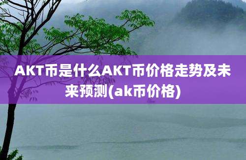 AKT币是什么AKT币价格走势及未来预测(ak币价格)