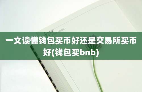 一文读懂钱包买币好还是交易所买币好(钱包买bnb)