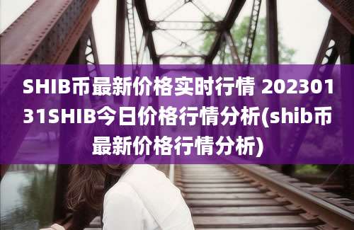 SHIB币最新价格实时行情 20230131SHIB今日价格行情分析(shib币最新价格行情分析)