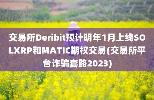 交易所Deribit预计明年1月上线SOLXRP和MATIC期权交易(交易所平台诈骗套路2023)