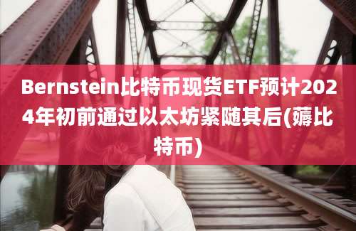 Bernstein比特币现货ETF预计2024年初前通过以太坊紧随其后(薅比特币)