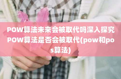 POW算法未来会被取代吗深入探究POW算法是否会被取代(pow和pos算法)