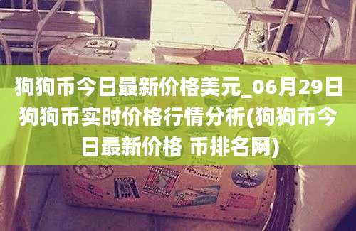 狗狗币今日最新价格美元_06月29日狗狗币实时价格行情分析(狗狗币今日最新价格 币排名网)