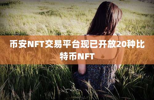 币安NFT交易平台现已开放20种比特币NFT