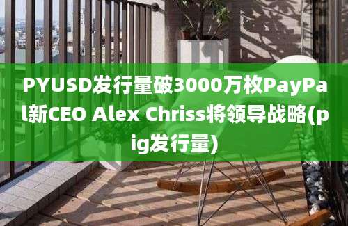 PYUSD发行量破3000万枚PayPal新CEO Alex Chriss将领导战略(pig发行量)