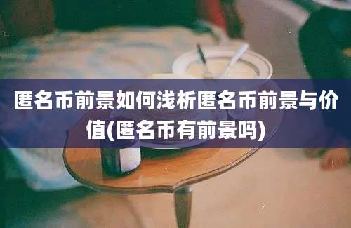 匿名币前景如何浅析匿名币前景与价值(匿名币有前景吗)