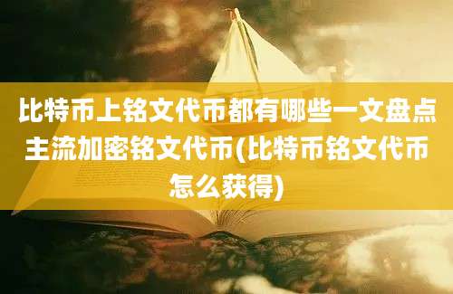 比特币上铭文代币都有哪些一文盘点主流加密铭文代币(比特币铭文代币怎么获得)