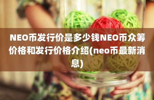 NEO币发行价是多少钱NEO币众筹价格和发行价格介绍(neo币最新消息)