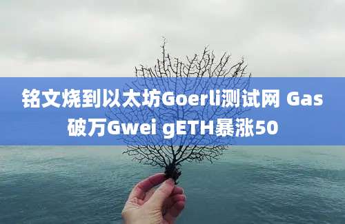 铭文烧到以太坊Goerli测试网 Gas破万Gwei gETH暴涨50