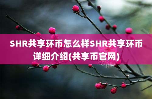 SHR共享环币怎么样SHR共享环币详细介绍(共享币官网)