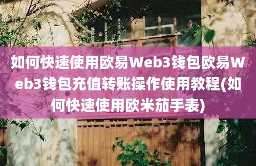 如何快速使用欧易Web3钱包欧易Web3钱包充值转账操作使用教程(如何快速使用欧米茄手表)