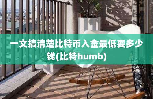 一文搞清楚比特币入金最低要多少钱(比特humb)