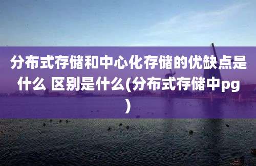 分布式存储和中心化存储的优缺点是什么 区别是什么(分布式存储中pg)