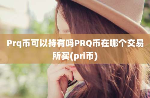 Prq币可以持有吗PRQ币在哪个交易所买(pri币)