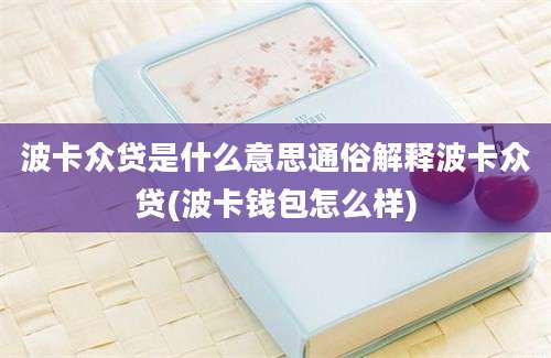 波卡众贷是什么意思通俗解释波卡众贷(波卡钱包怎么样)