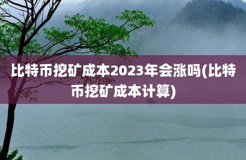 比特币挖矿成本2023年会涨吗(比特币挖矿成本计算)